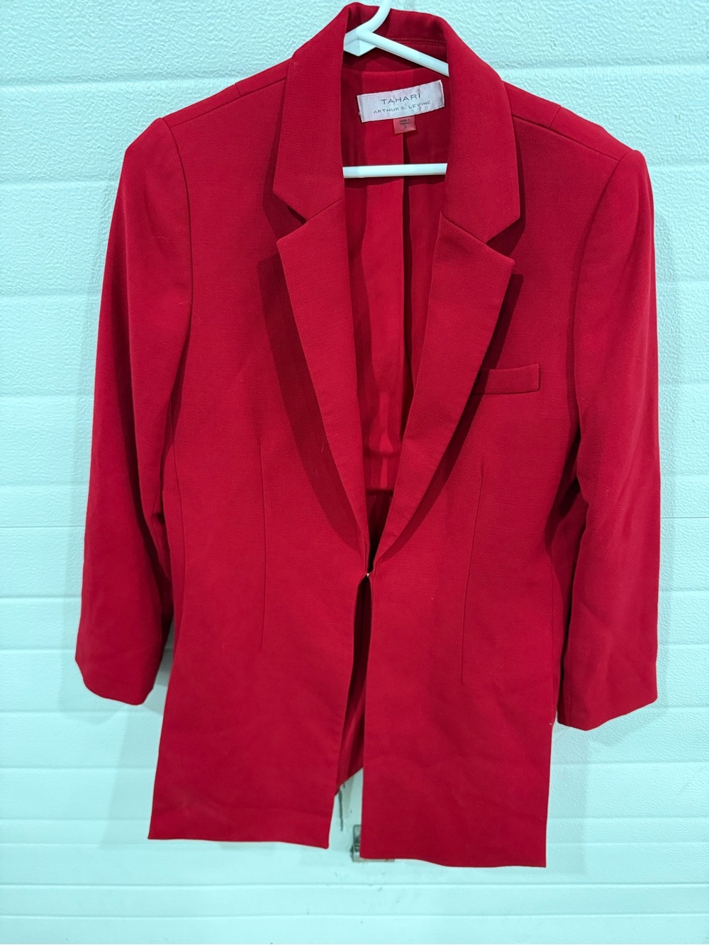 Tahari Red Tailored Women's Blazer Jacket